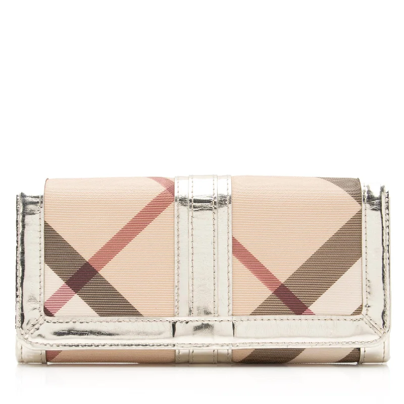 Burberry Nova Check Penrose Continental Wallet (SHF-aObasm)