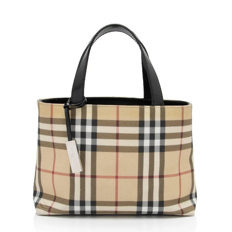 Burberry Nova Check Small Tote (SHF-C8lEws)