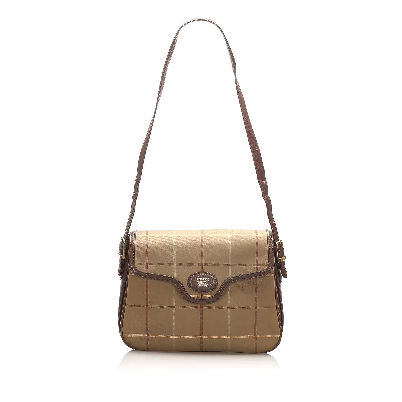 Burberry Plaid Canvas Crossbody Bag (SHG-22411)