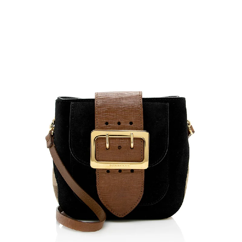 Burberry Prorsum Housecheck Buckle Crossbody Bag (SHF-14992)