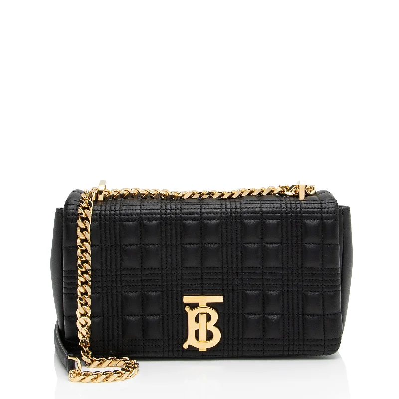 Burberry Quilted Lambskin TB Lola Chain Small Crossbody (SHF-64Zrqz)