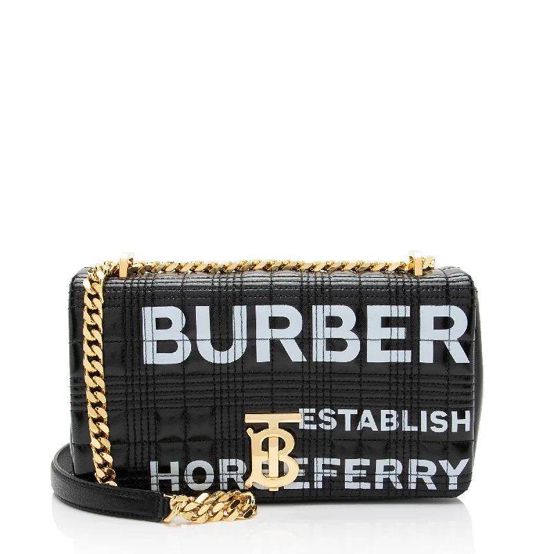 Burberry Quilted Lambskin TB Lola Chain Small Crossbody (SHF-9X7fKN)