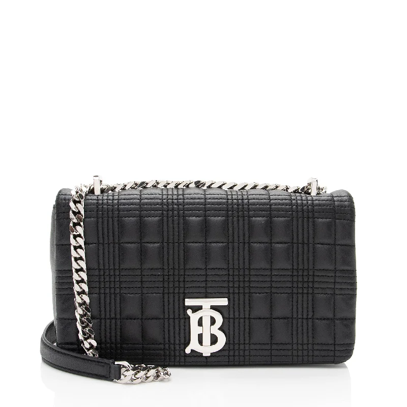 Burberry Quilted Lambskin TB Lola Chain Small Crossbody (SHF-MTysID)