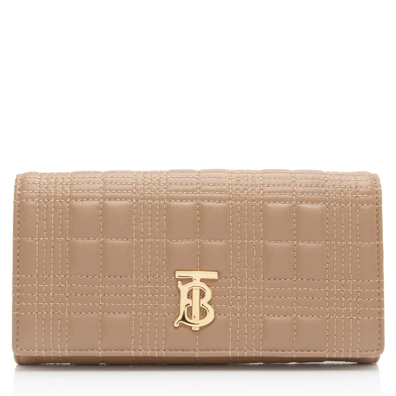 Burberry Quilted Lambskin TB Lola Continental Wallet (SHF-OkZsZO)