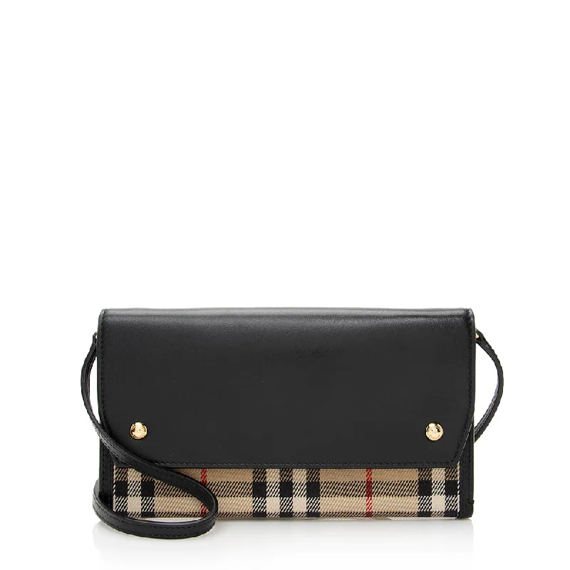 Burberry Vintage Check Phone Pocket Crossbody Bag (SHF-21987)