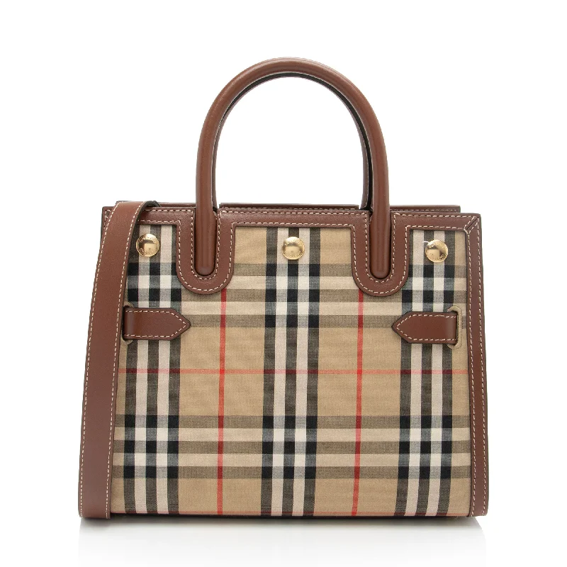 Burberry Vintage Check Title Mini Tote (SHF-qS6HD3)