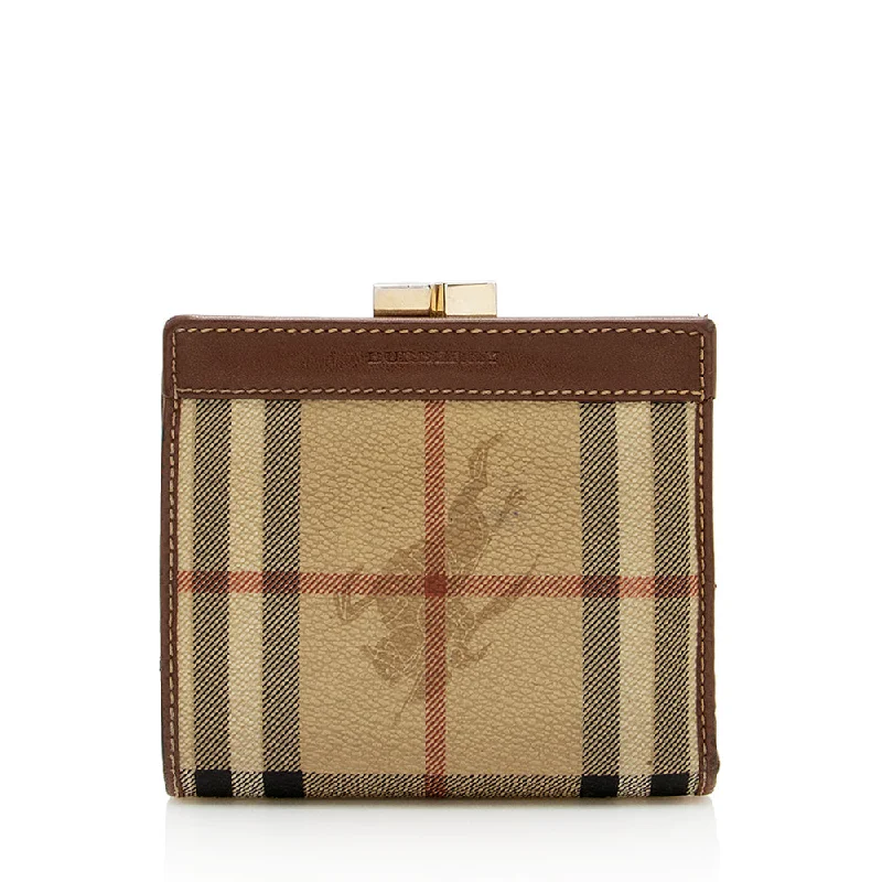 Burberry Vintage Haymarket French Wallet (SHF-18988)