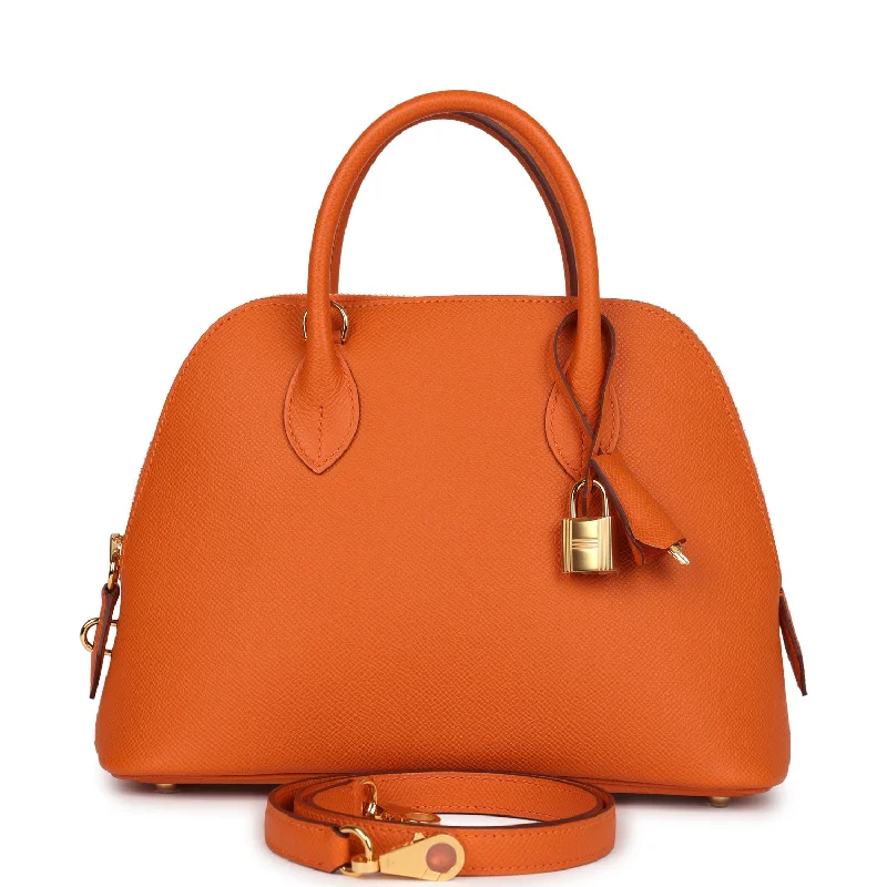 Hermes 1923 Bolide 25 Orange Epsom Gold Hardware