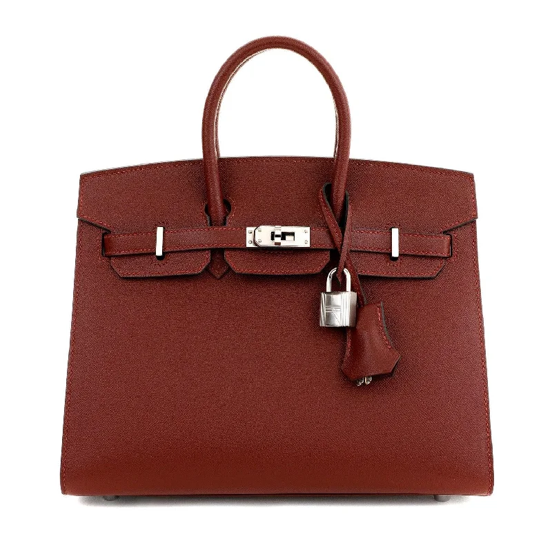 Hermes 25cm Bordeaux Epsom Sellier Birkin w/ Palladium Hardware (2021)