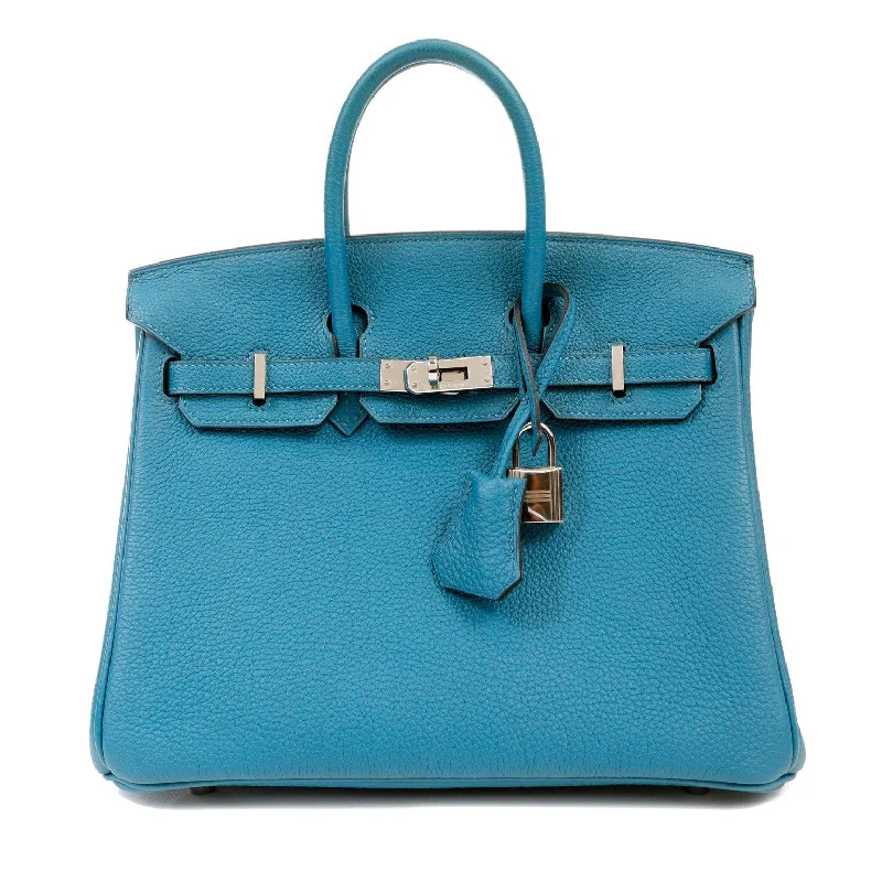 Hermès 25cm Blue Colvert Togo  Birkin w/ Palladium Hardware