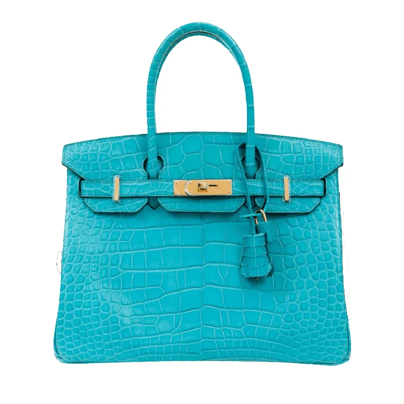 Hermès 30cm Bleu Paon Alligator  Birkin w/ Gold Hardware