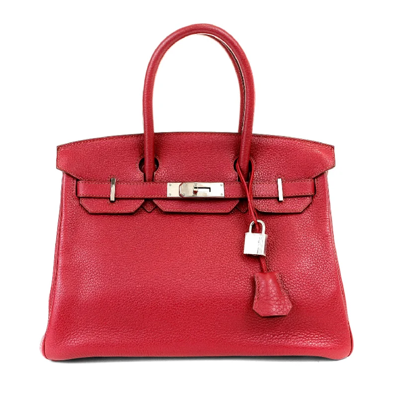 Hermès 30cm Rubis Togo Birkin w/ Palladium Hardware