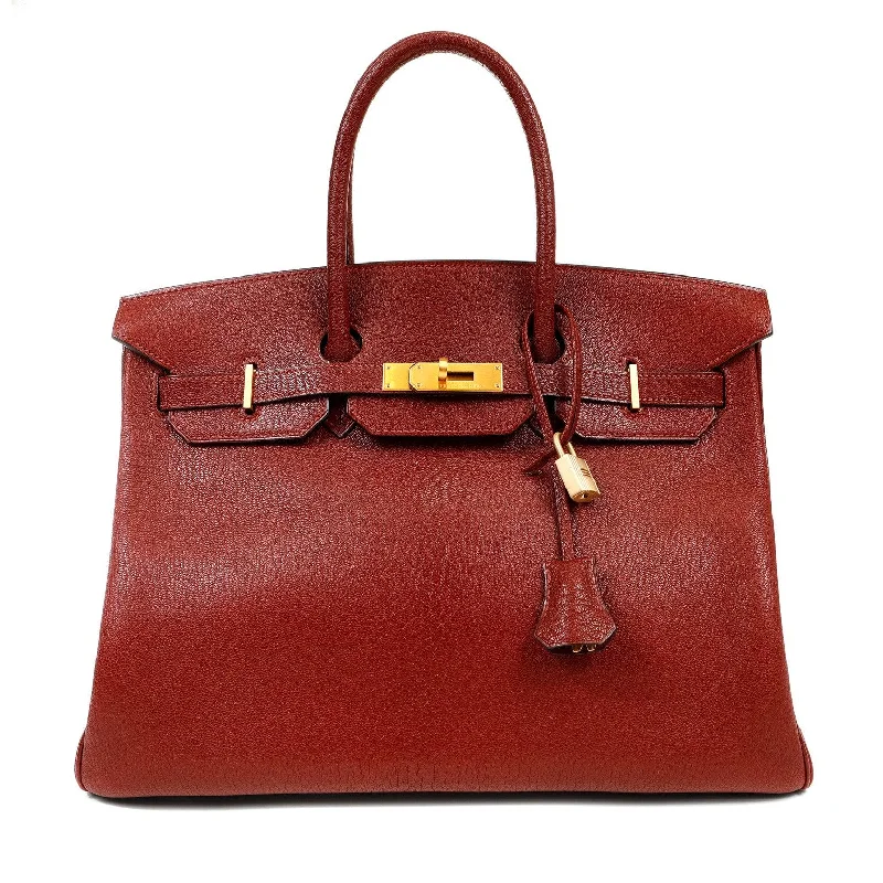 Hermès 35cm Bordeaux Chèvre Birkin w/ Gold Hardware