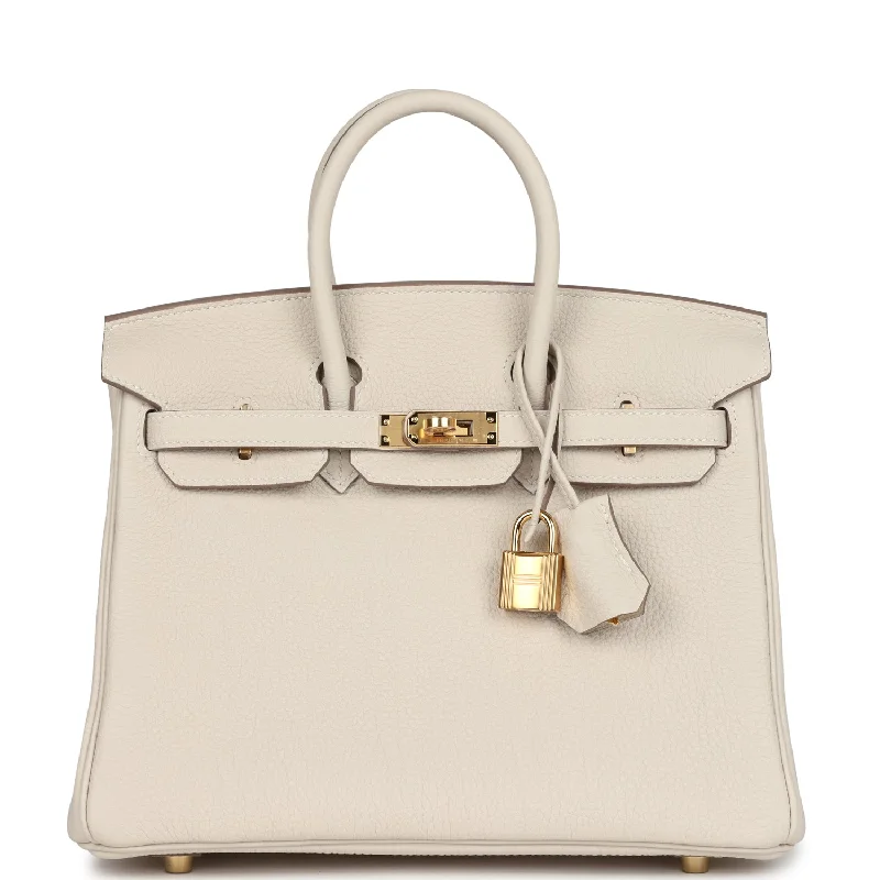 Hermes Birkin 25 Craie Togo Gold Hardware