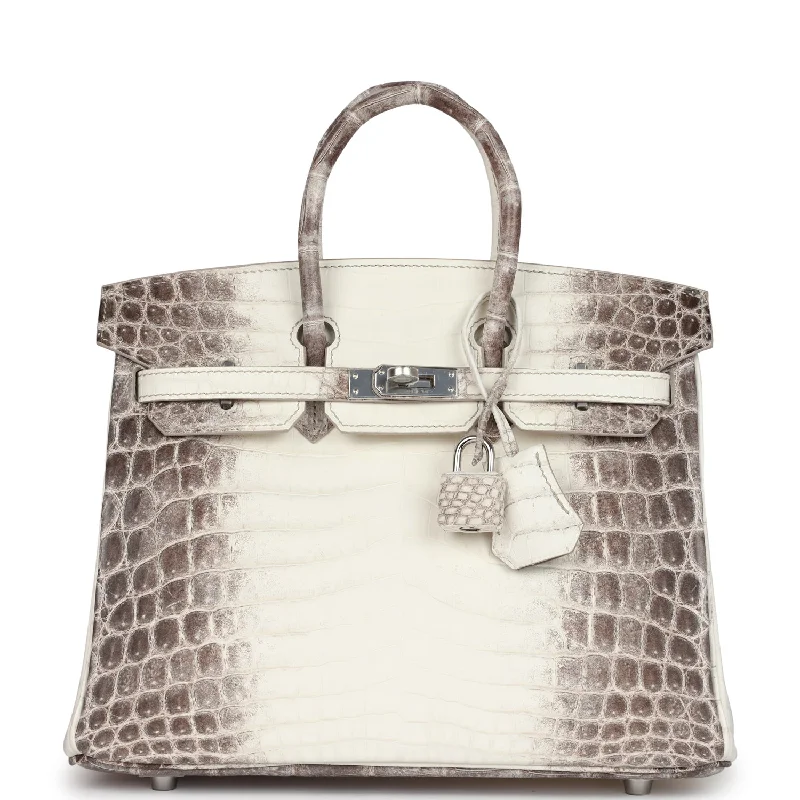 Hermes Birkin 25 Himalaya Niloticus Crocodile Palladium Hardware