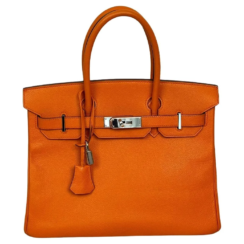 Hermes Birkin Retourne 30cm Orange Swift Calf Leather Handbag