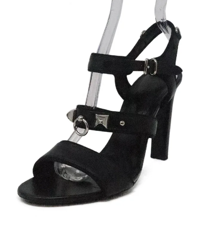 Hermes Black Collier De Chien Sandals sz 8.5