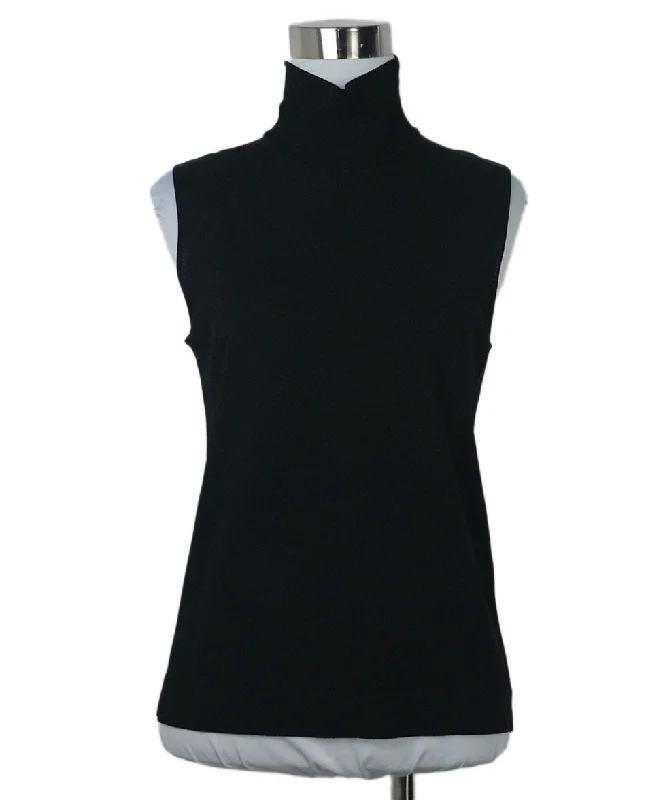 Hermes Black Sleeveless Turtleneck sz 6