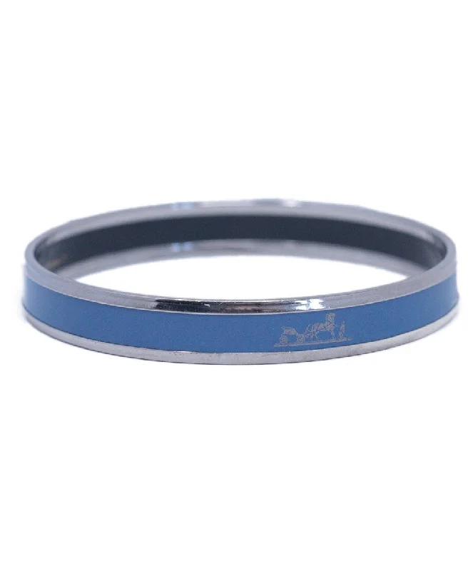 Hermes Blue 65 Small Narrow Bangle