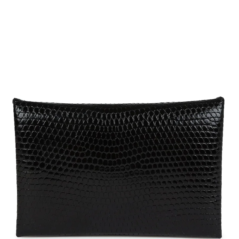 Hermes Calvi Cardholder Black Shiny Varanus Niloticus Lizard Palladium Hardware