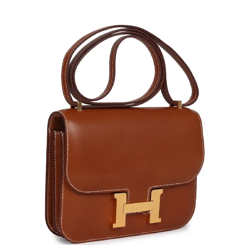 Hermes Constance 18 Fauve Barenia Gold Hardware