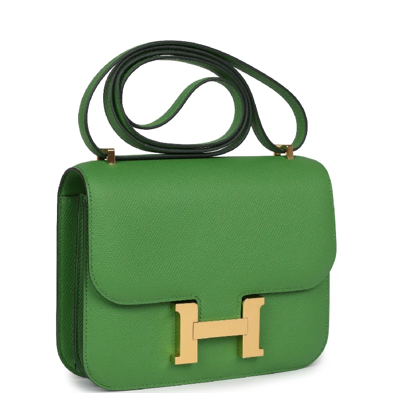 Hermes Constance 18 Vert Yucca Epsom Gold Hardware