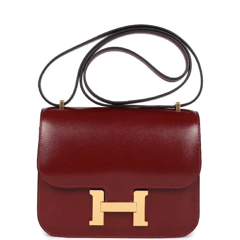 Hermes Constance 18 Rouge H Box Calfskin Gold Hardware