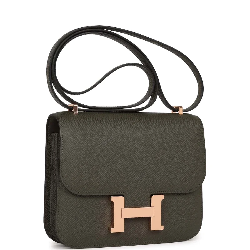 Hermes Constance 18 Vert de Gris Epsom Rose Gold Hardware