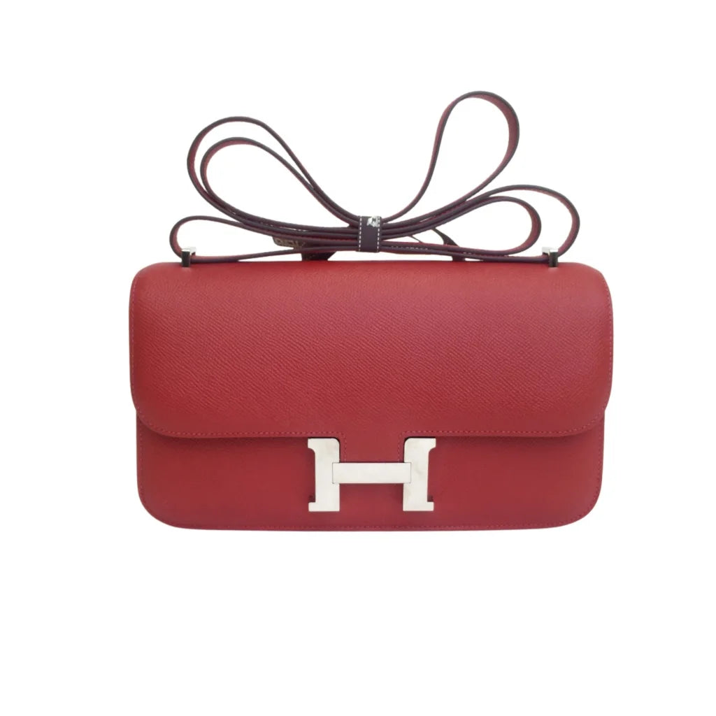 Hermes Constance Elan Rouge Casaque Epsom PHW