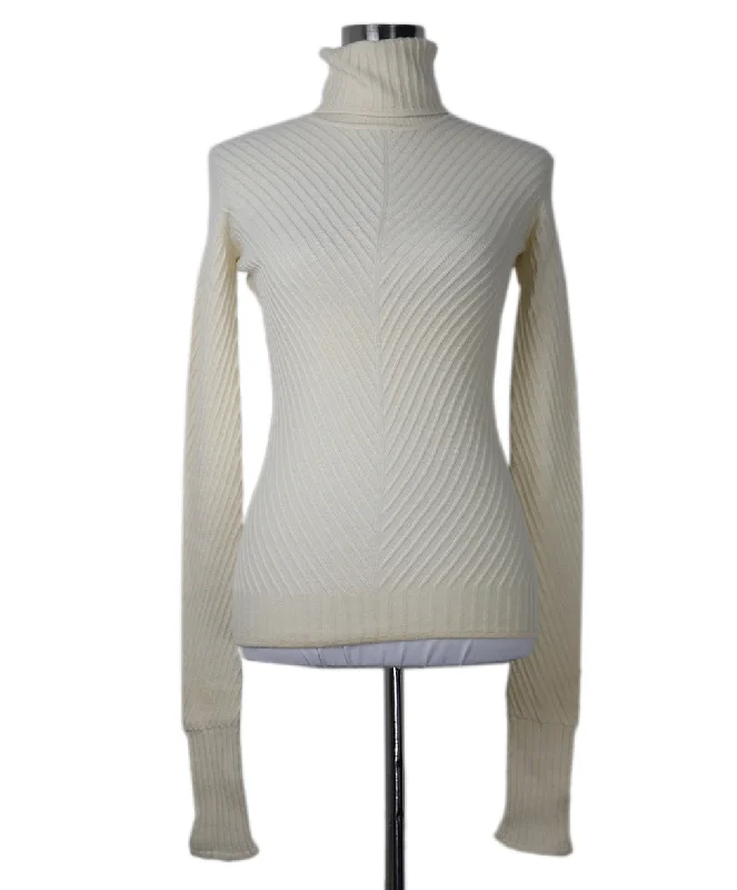 Hermes Cream Cashmere Turtleneck sz 6