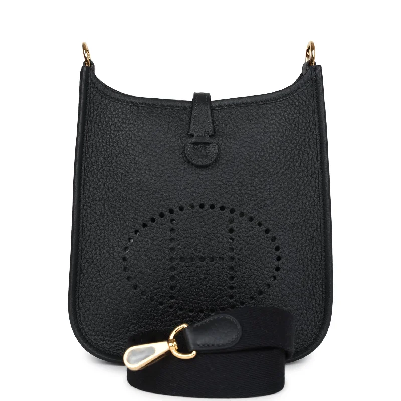 Hermes Evelyne TPM Black Clemence Gold Hardware