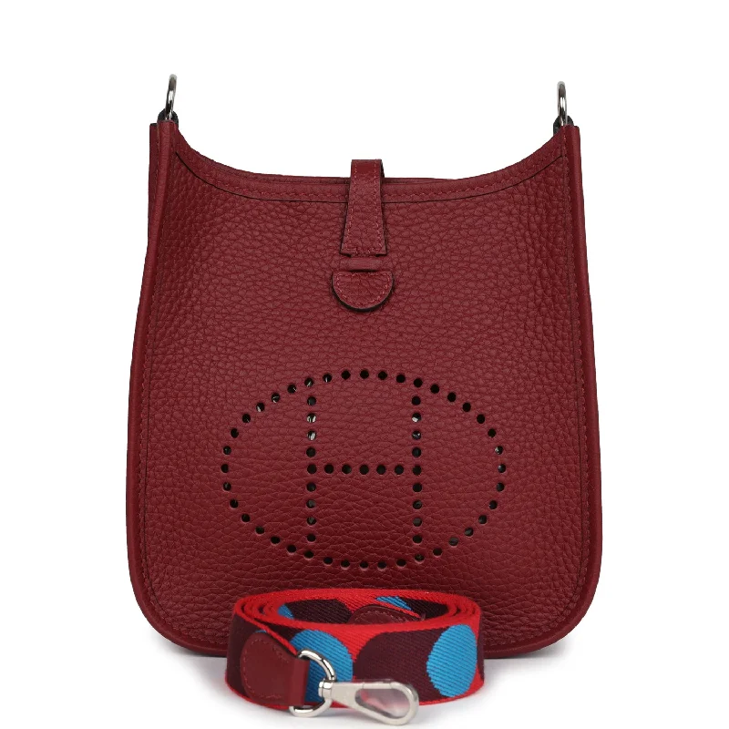 Hermes Evelyne TPM Rouge H Clemence Palladium Hardware