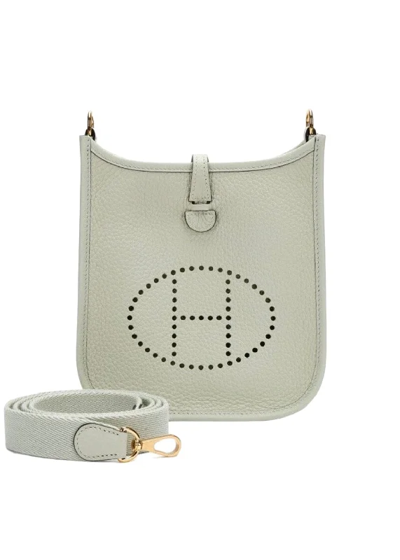 Hermes Mini Evelyn Gris Neve Clemence GHW #U SKC1697