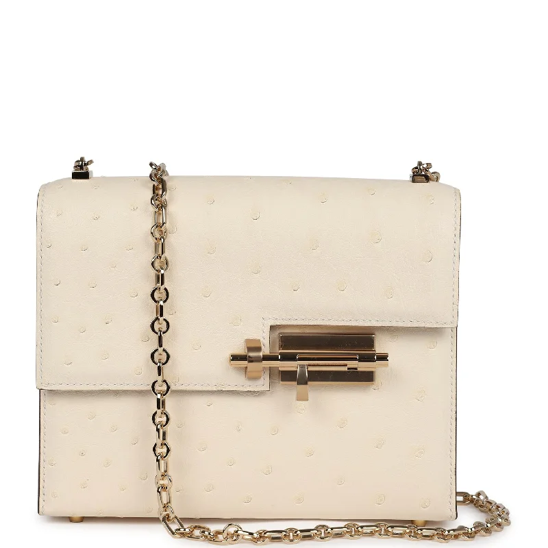 Hermes Mini Verrou Chaine Bag Nata Ostrich Permabrass Hardware