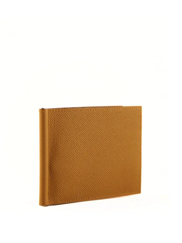 HERMÈS POKER COMPACT WALLET BISCUIT Epsom Leather