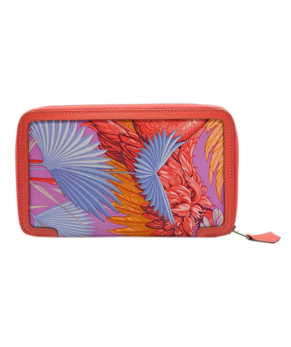 Hermes Silk Flamingo Wallet DXBS1047