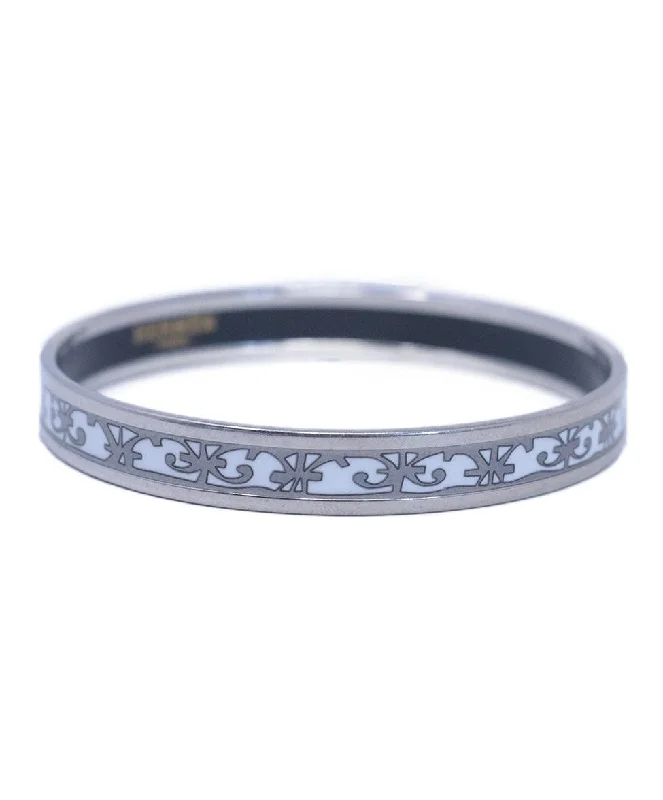 Hermes Silver 65 Small Narrow Grand Apparat Bangle