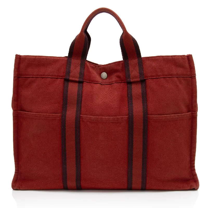 Hermes Toile Fourre Tout MM Tote (SHF-37avGI)