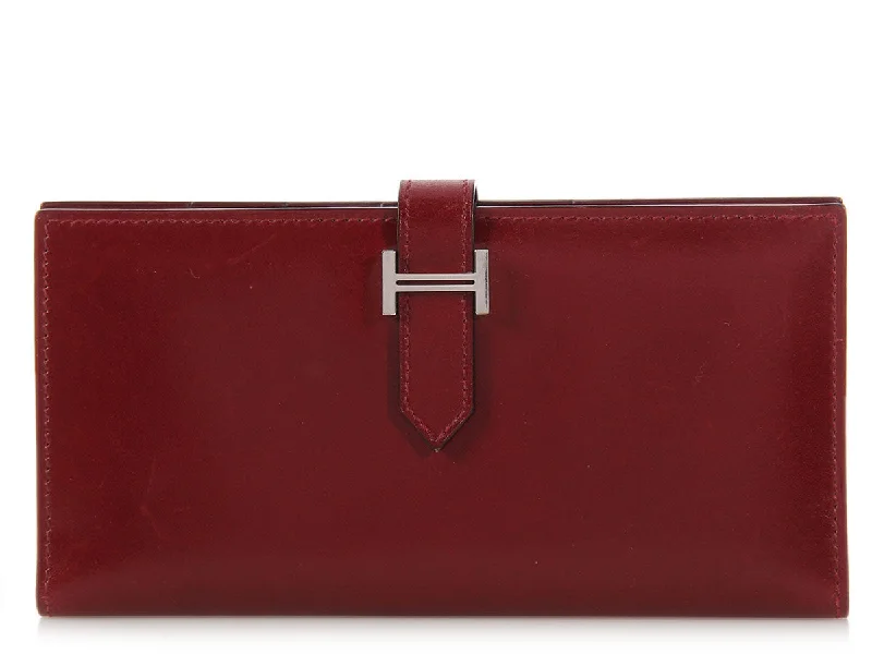 Hermès Rouge H Bearn Wallet