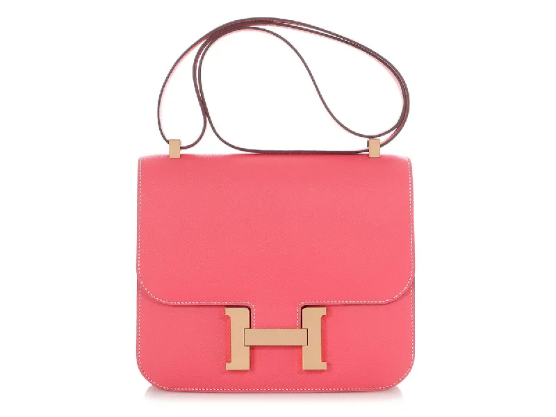 Hermès SO Rose Azalée and Trench Epsom Constance 24